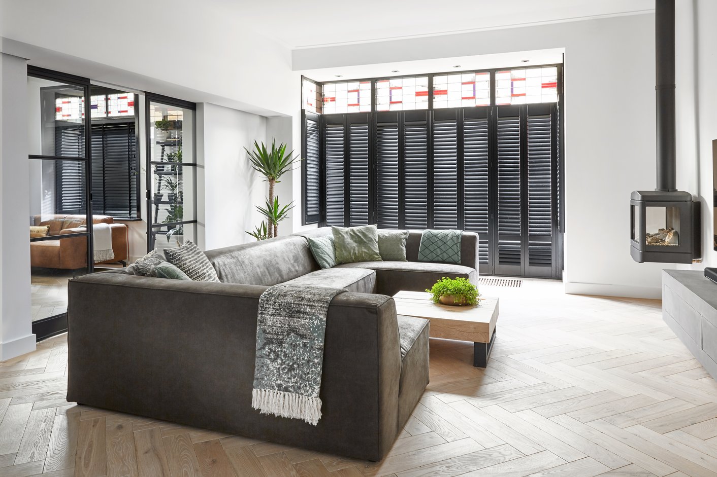 Shutters in een erker op maat