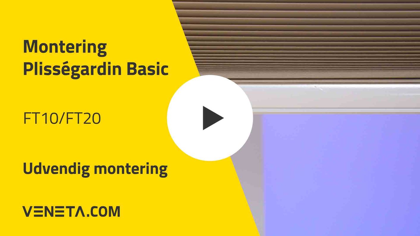 Basic plisségardin - udvendig montering