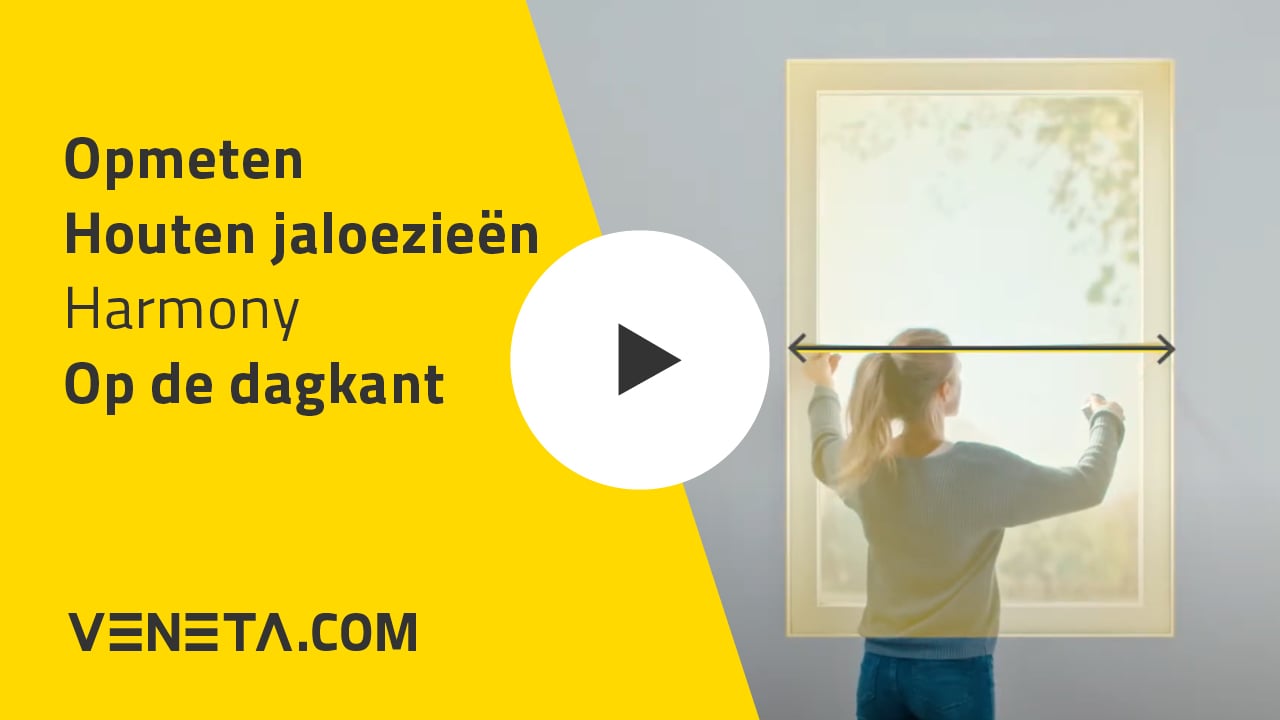 Instructie inmeten houten jaloezieën op de dag