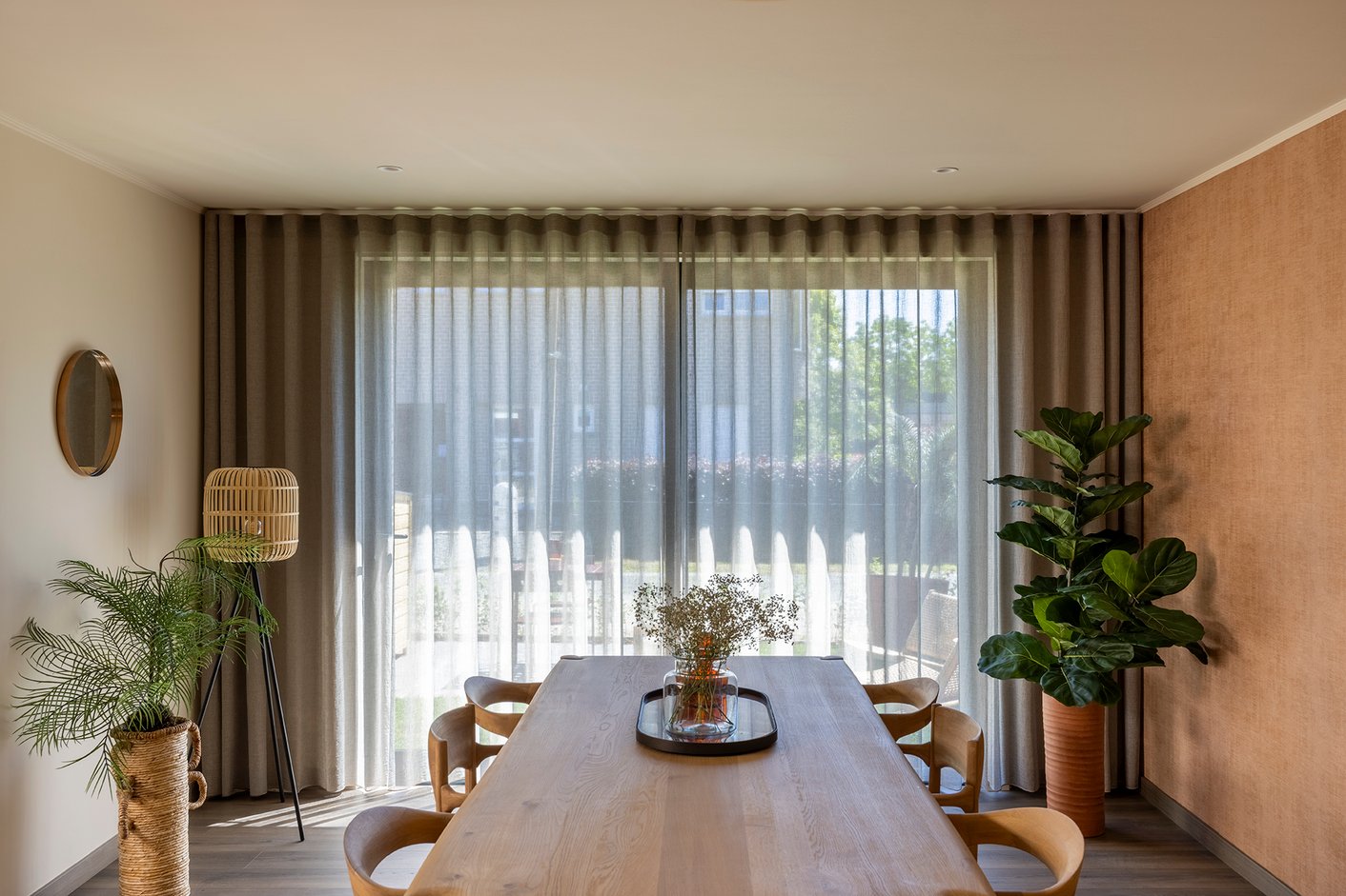 Gordijnen in de eetkamer