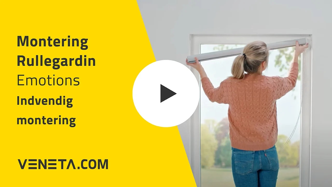 Monteringsvejledning rullegardiner Emotions indvendig montering