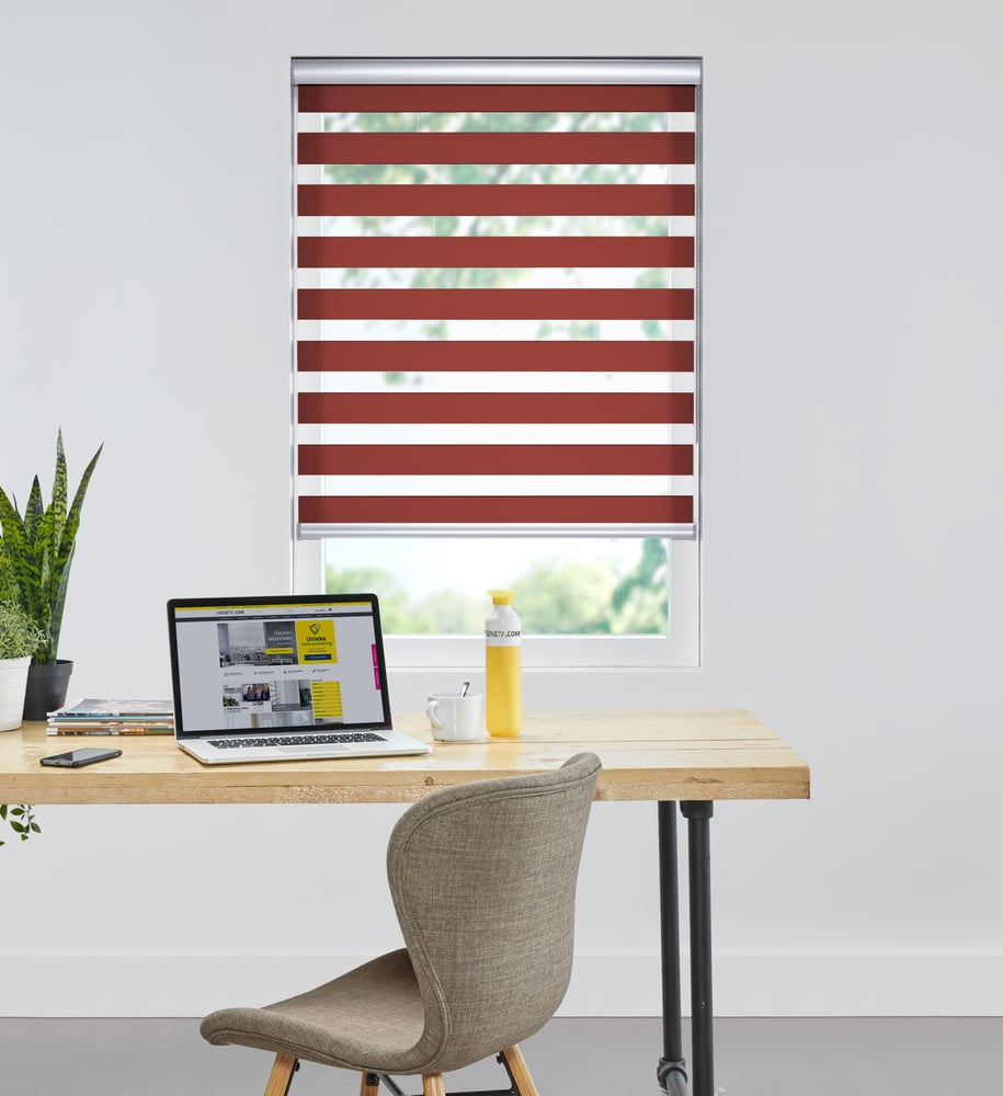 Slim Line - Duo-Rullegardin - Rød SLVD77