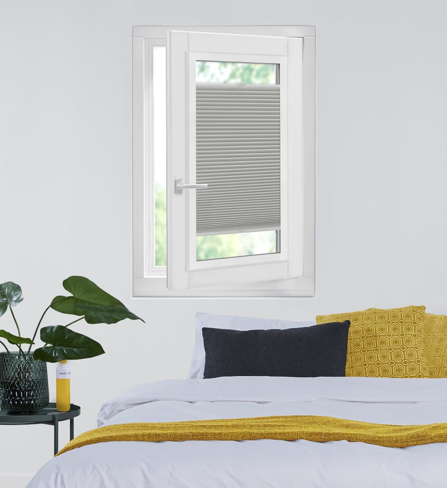 Luxury - Plisségardin - - Warm grey 7071