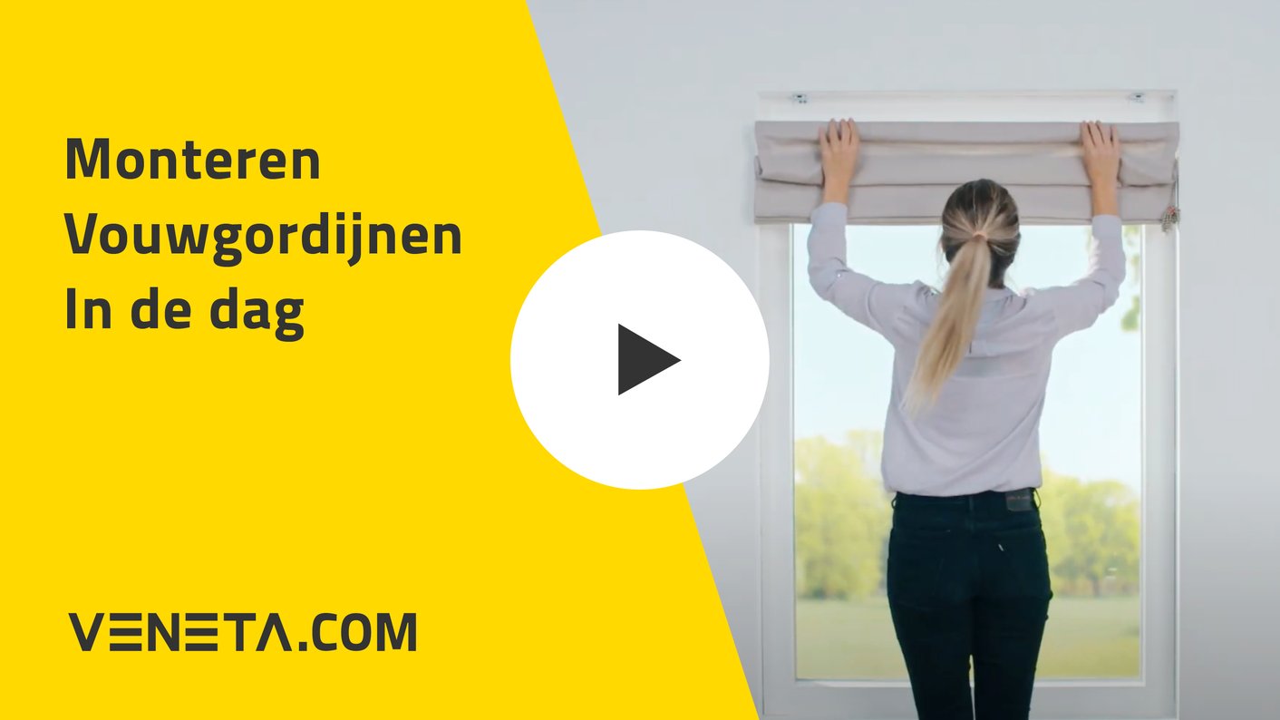 Montagehandleiding vouwgordijnen in de dag