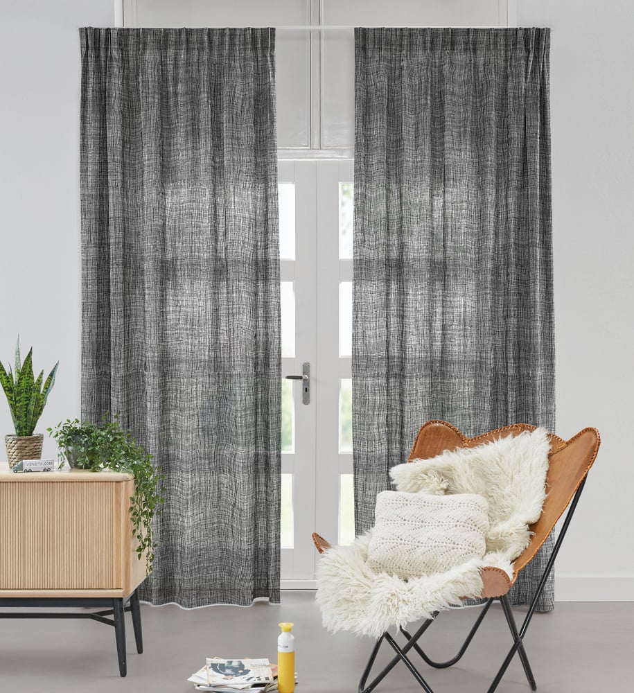 Transparent gardin - Noa Black VNOAG05