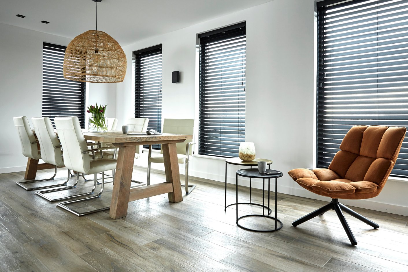 Lamellen in eetkamer