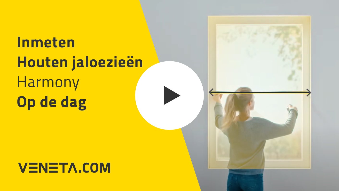 Instructie inmeten houten jaloezieën op de dag