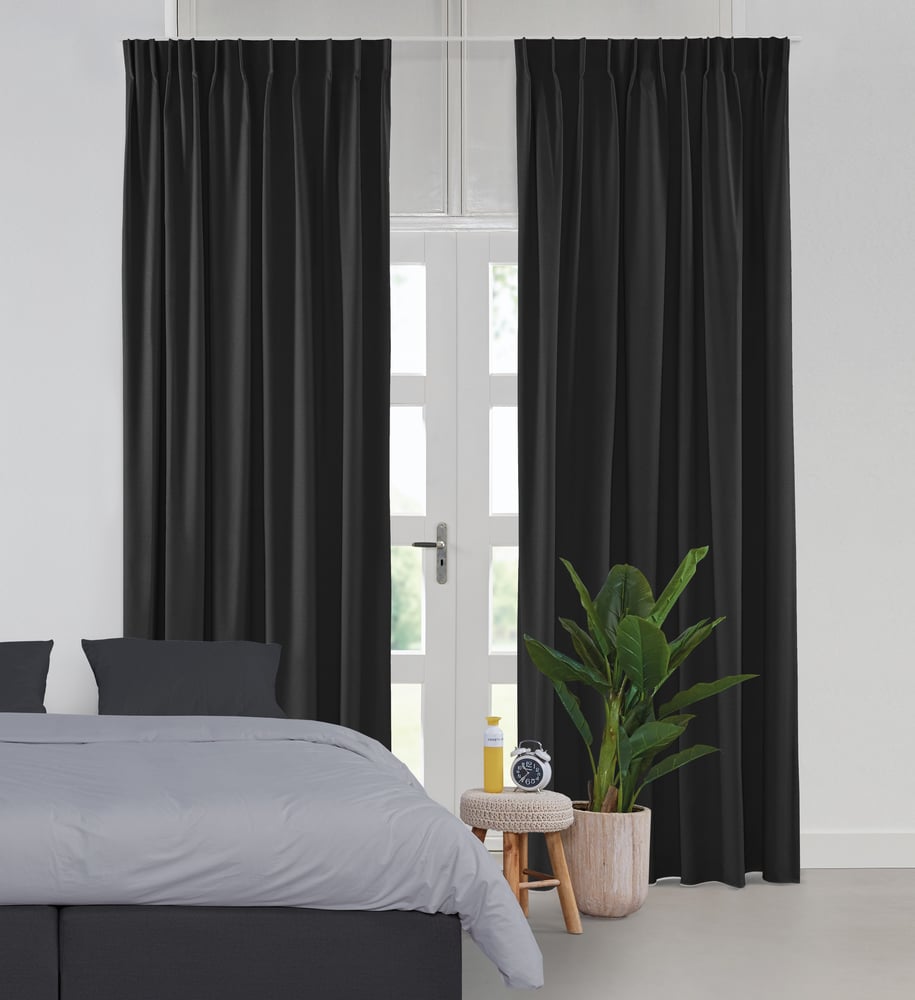 Lysdæmpende gardin - Shimmer Gloss Black 221505G