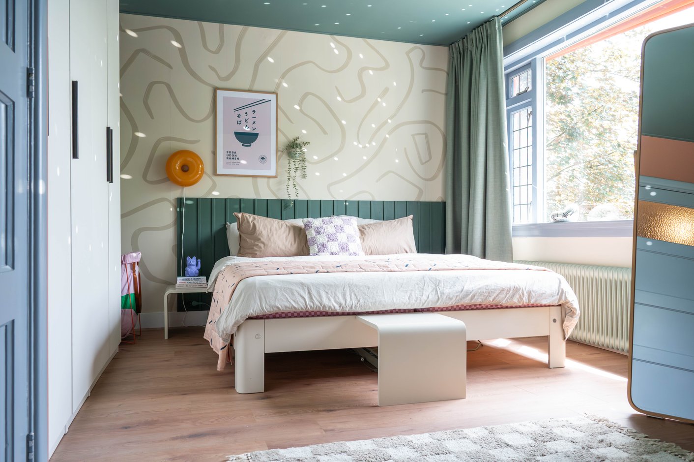 Slaapkamer jaren '70 interieur