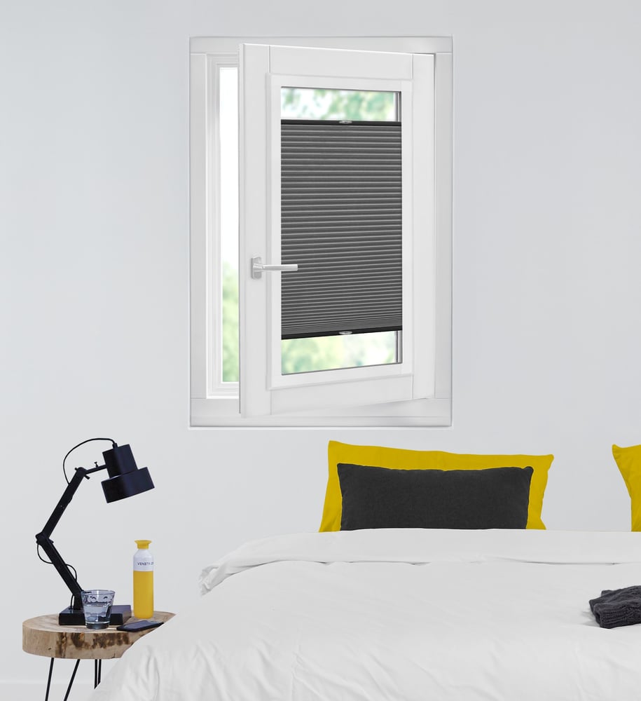 Luxury - Plisségardin - - Black 7073