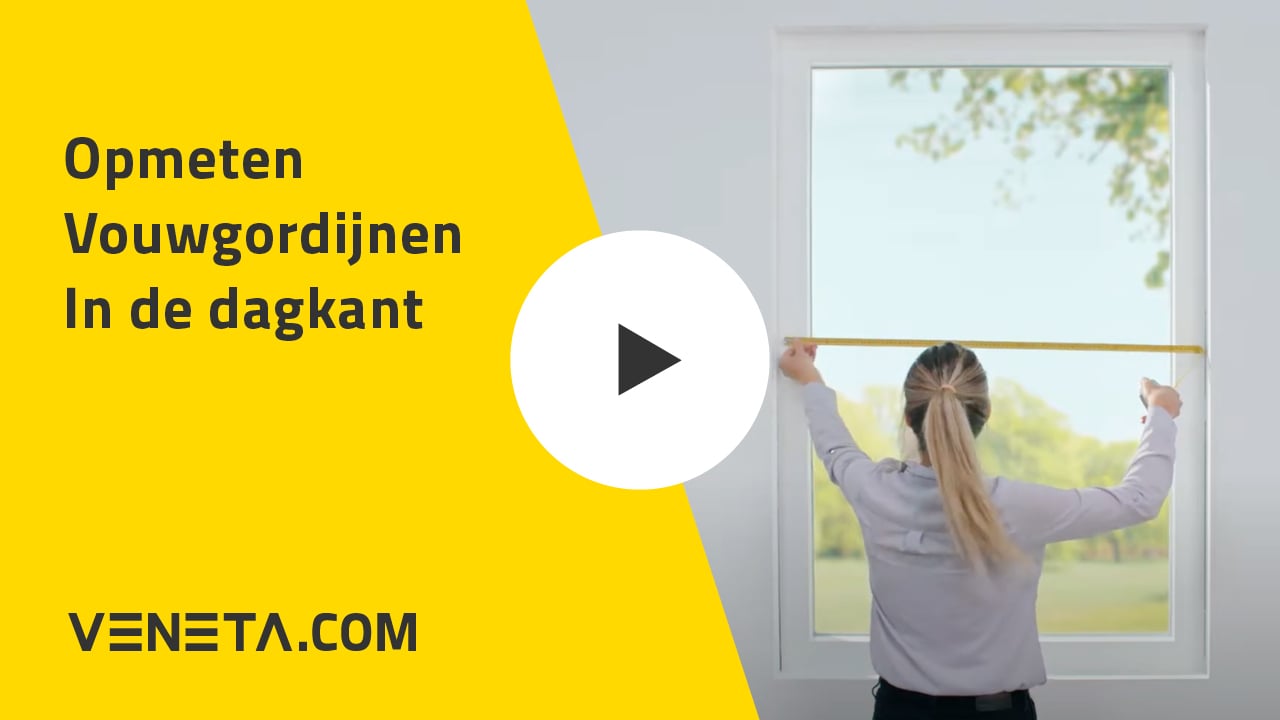 Meetinstructies vouwgordijnen in de dag