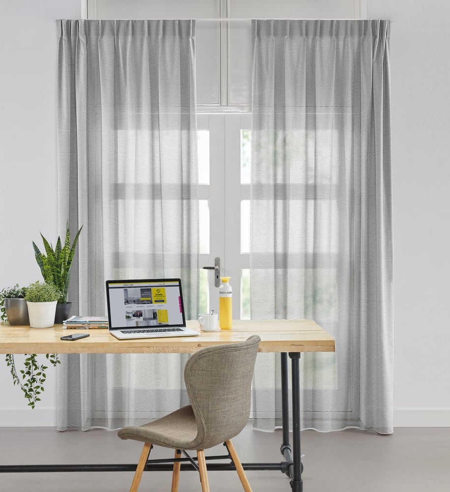 Transparent gardin - Nordic Steel 222466