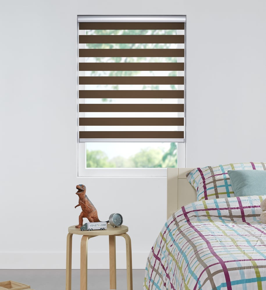 Slim Line - Duo rolgordijn - Brown