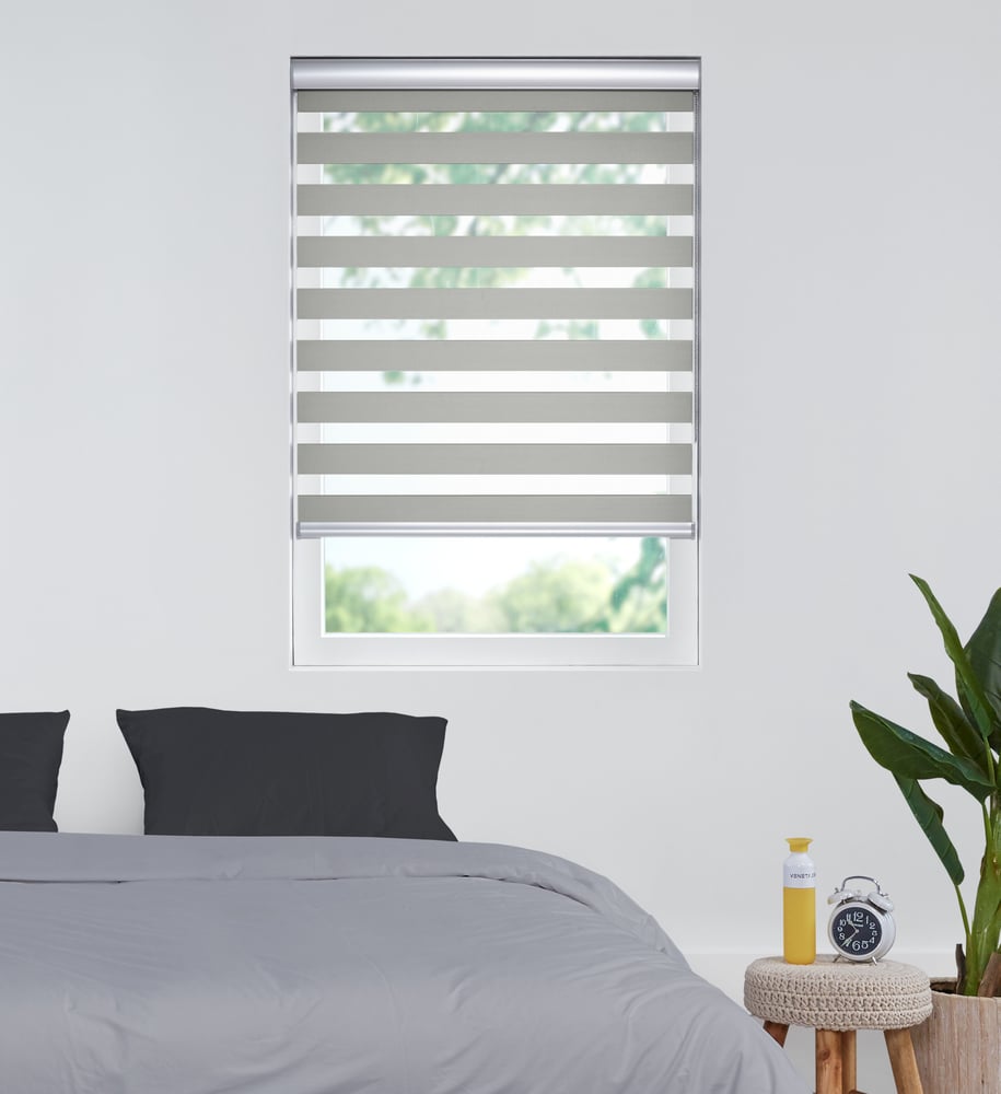 Designer - Duo rolgordijn - Zilver Grijs
