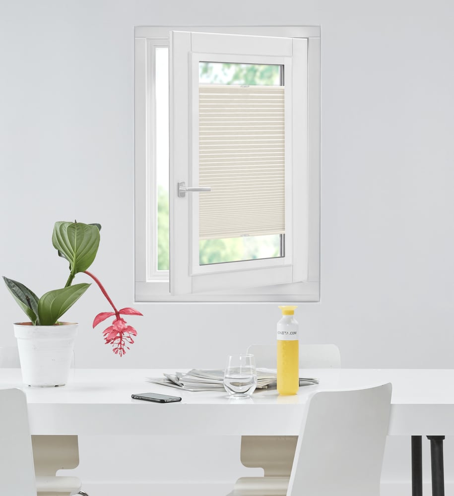 Luxury - Plisségordijn - Easyfix - Greige 7057