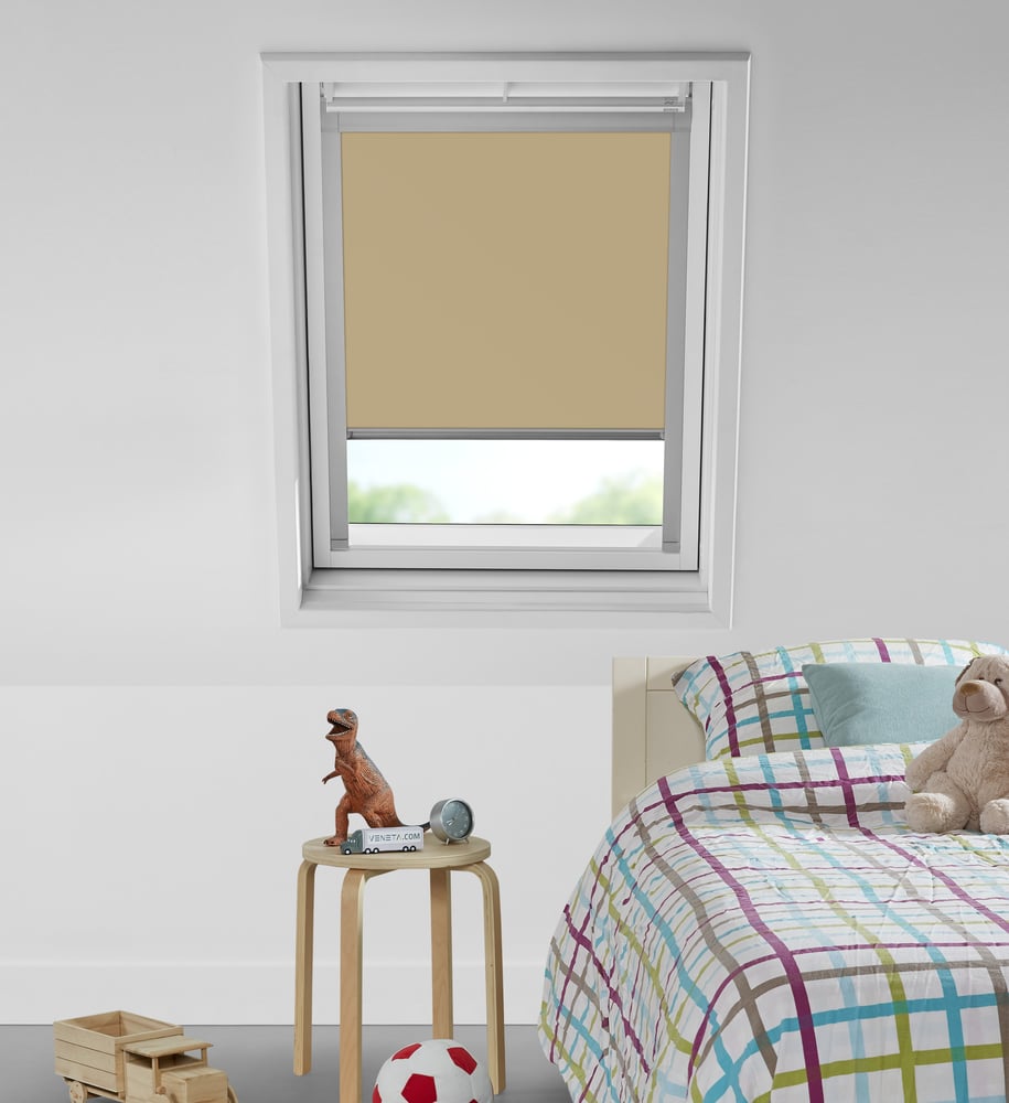 Tagvindue rullegardin til VELUX® - Creme VE651