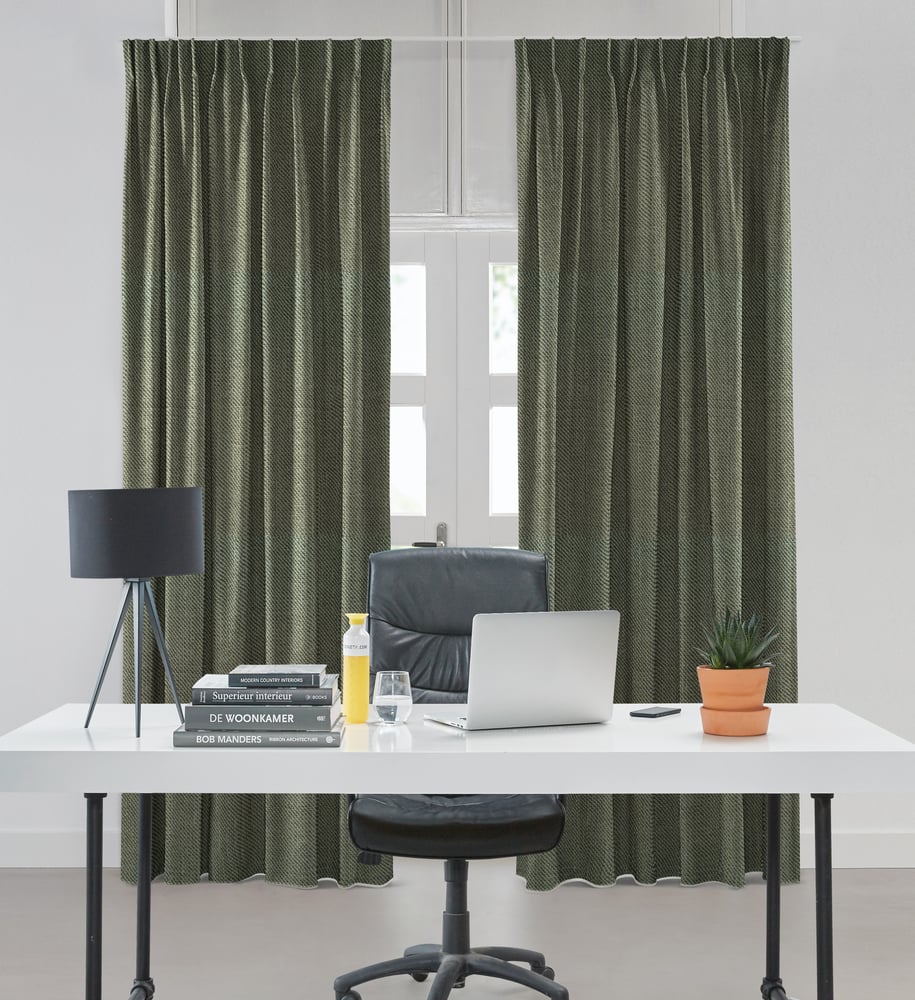 Lysdæmpende gardin - Madonna Oliven Gloss VMADG24G