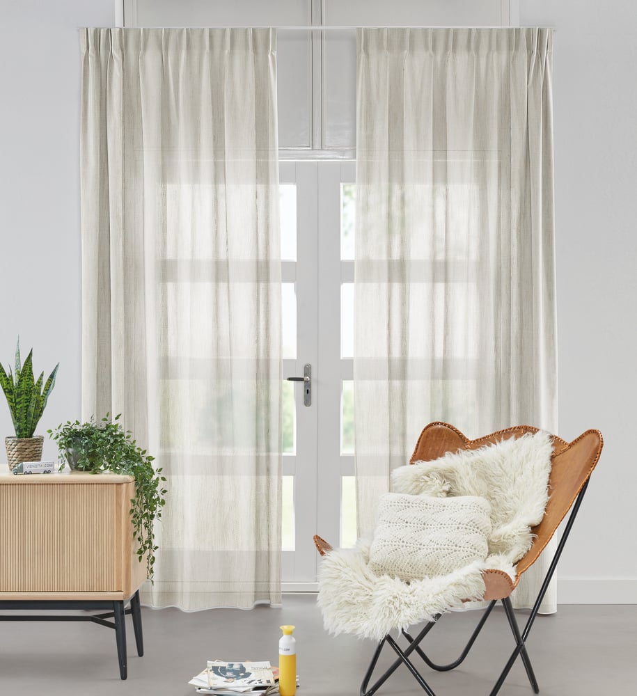 Transparent gardin - Core Sølv VCORG20