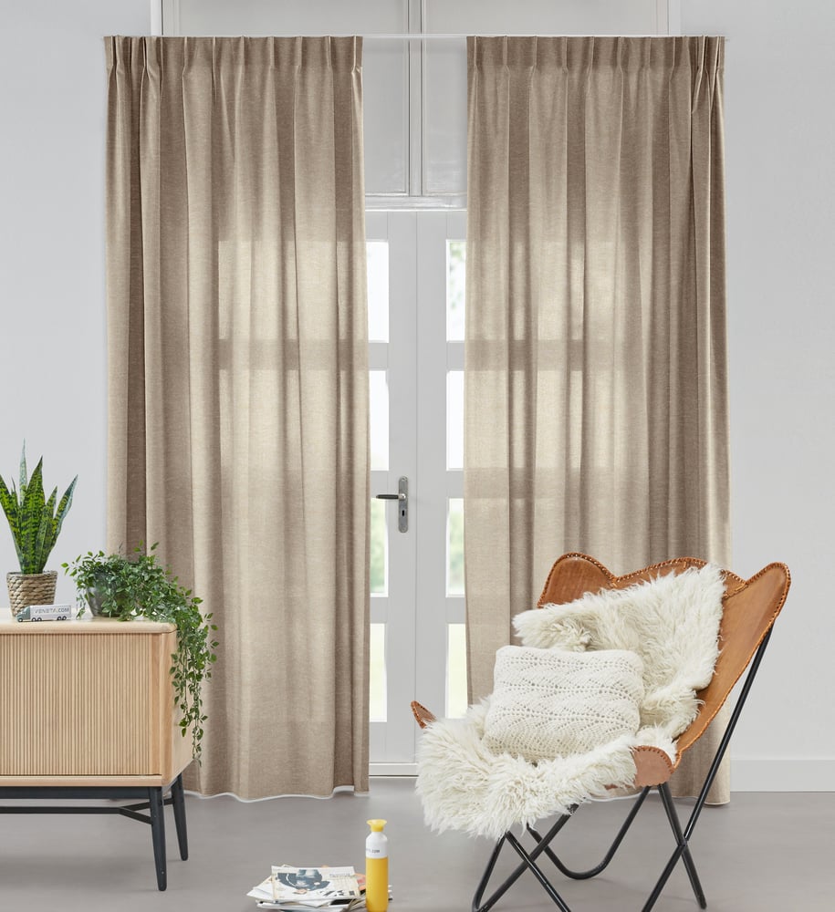 Semitransparent gardin - Linn Beige VLING04