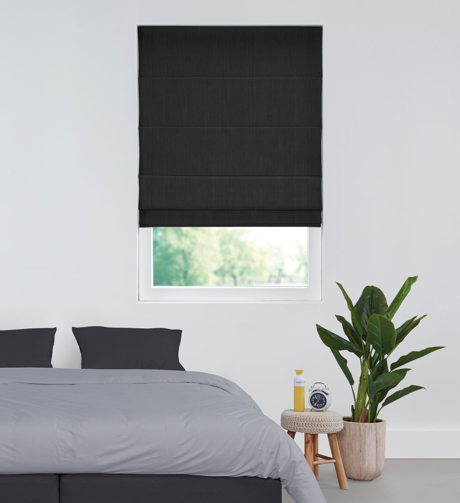 Foldegardin - Shimmer Matt Black 221505M