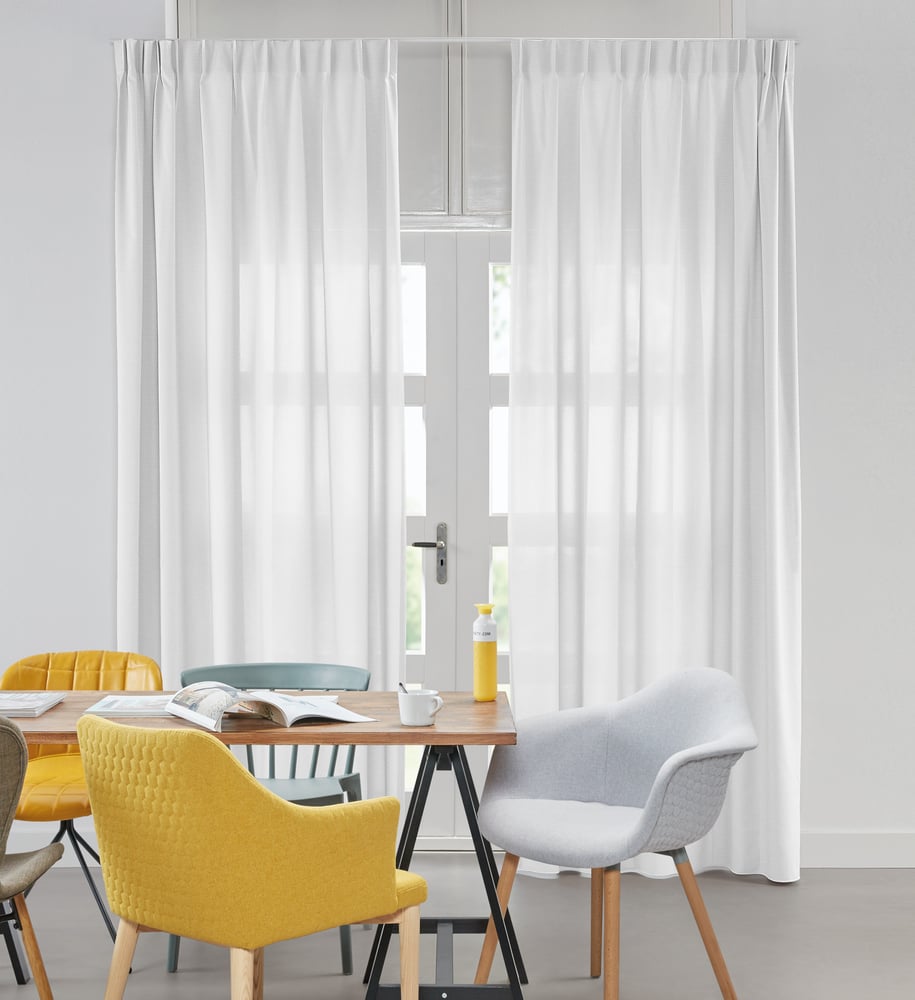 Lysdæmpende gardin - Mineral Hvid 215187