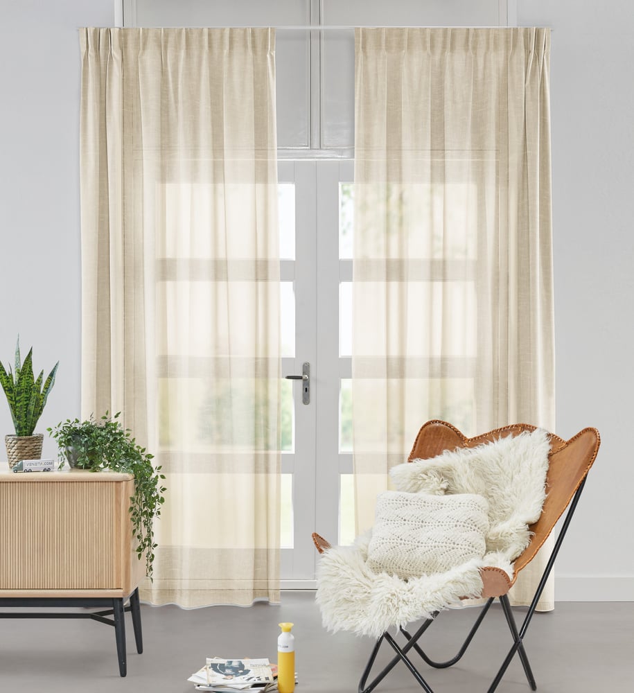 Transparent gardin - Dove Sand 223551
