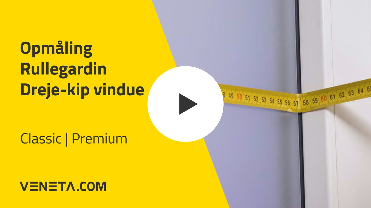 Opmåling af rullegardiner til dreje-kip-vinduer Classic | Premium