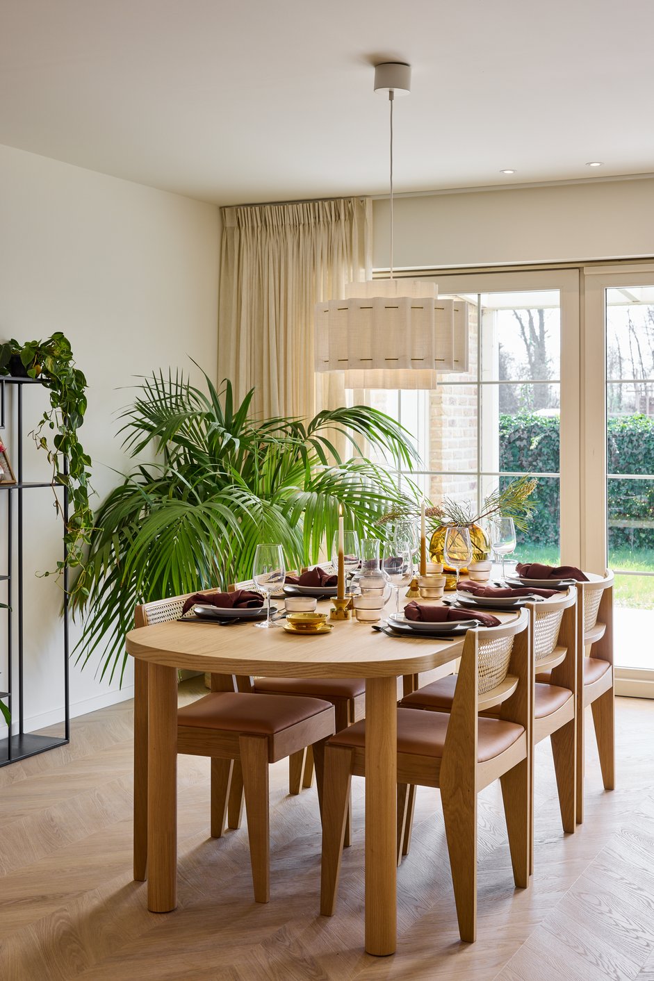Voile in de eetkamer